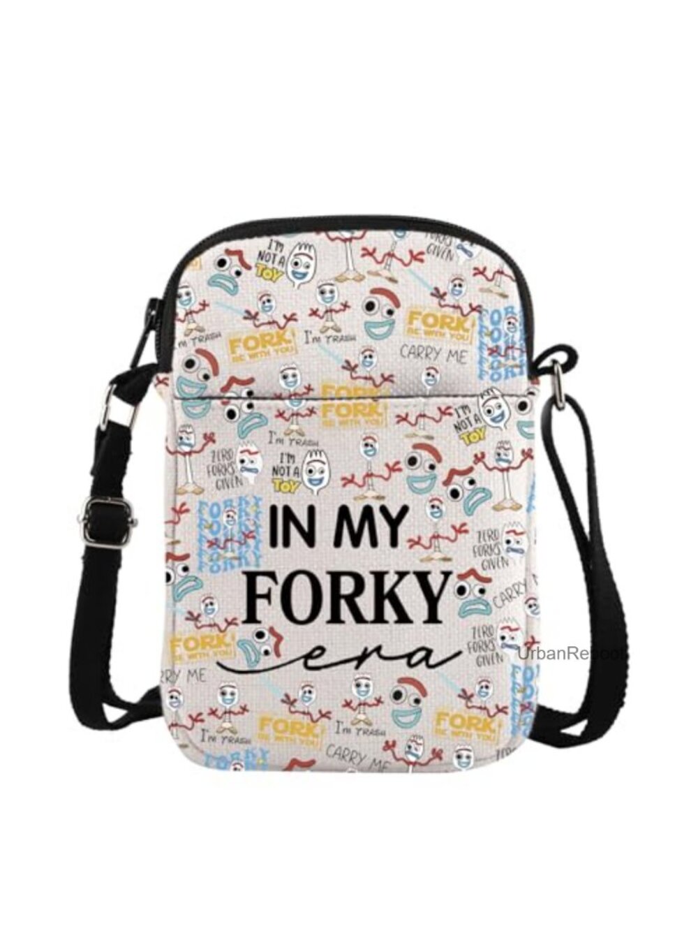 Forky Crossbody Bag Canvas Toy Story Fan Gift Adjustable Strap